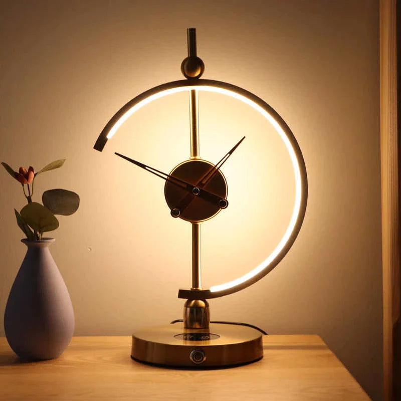 LED Clock Lamp with Wireless Charging