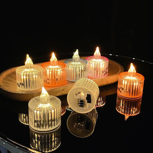 LED Flickering Electronic Candle Night Light