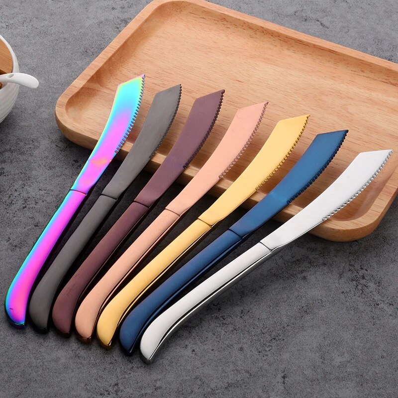 Gold Stainless Steel Steak Knife Set